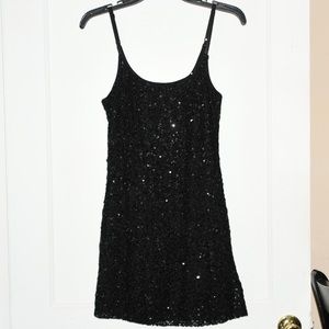 Black sequins dress